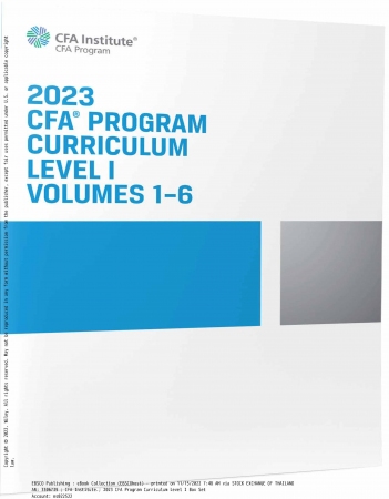 2023 CFA Program Curriculum Level I, Volume 1-6...